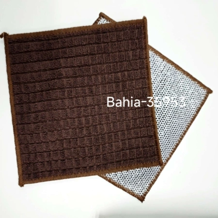 Double-layer composite silver wire dishwashing cloth with a grid pattern, and dishwashing cloth for POTS and pans Double-layer composite silver wire dishwashing cloth with a grid pattern, and dishwashing cloth for POTS and pans